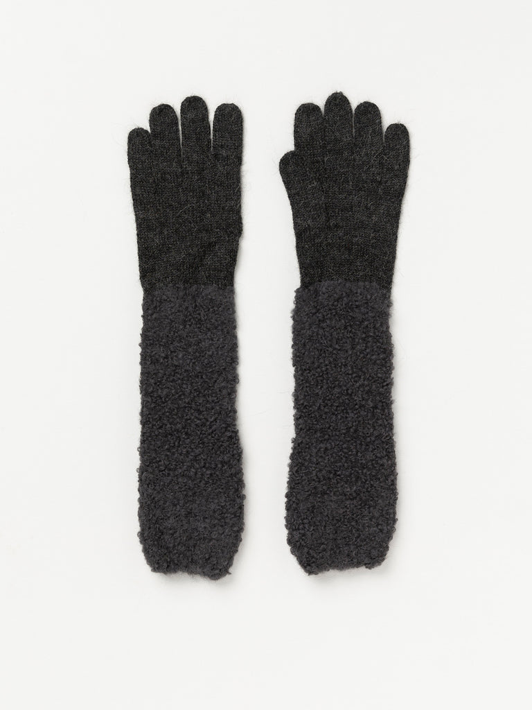 Long charcoal gloves