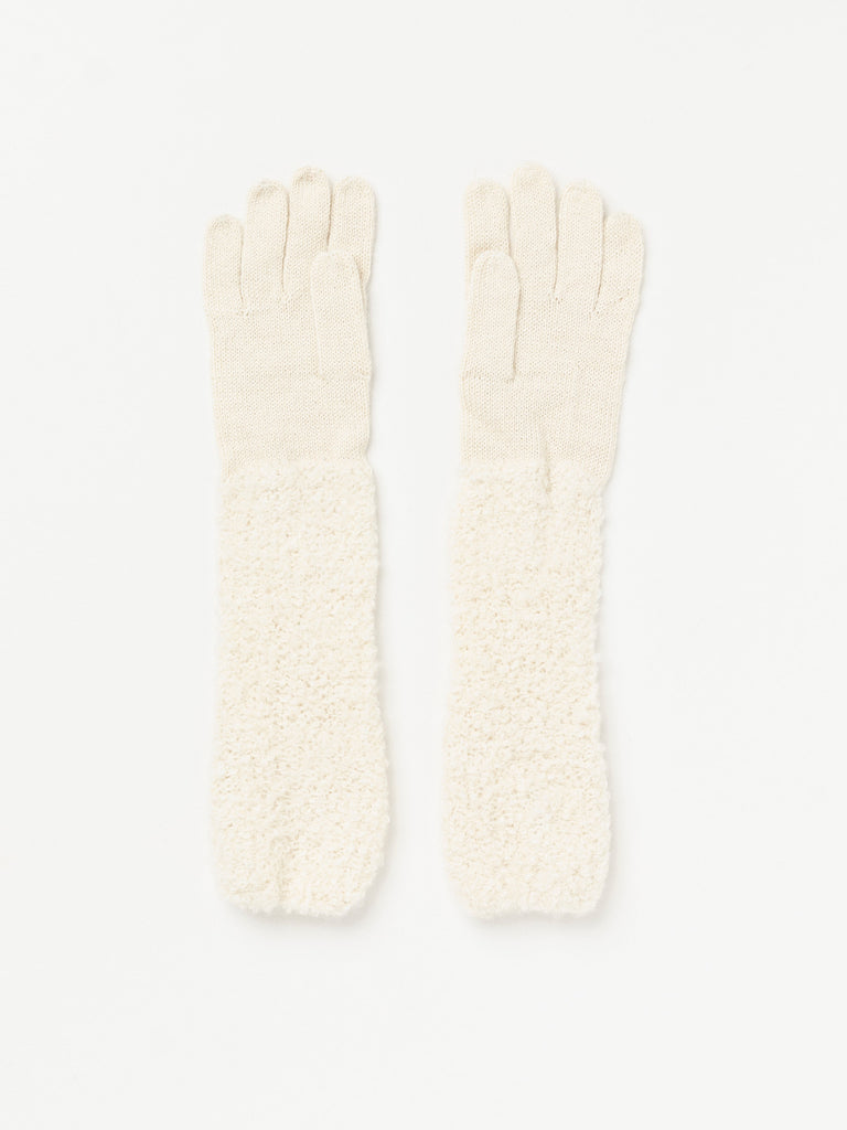 Long cream gloves