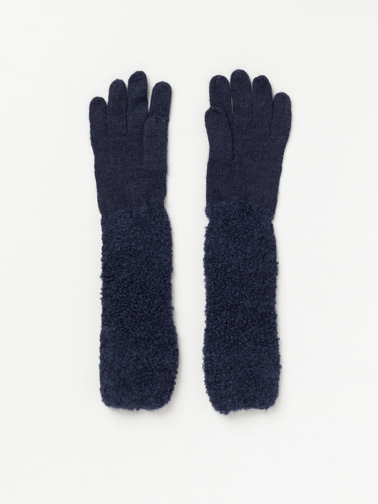 Navy long gloves