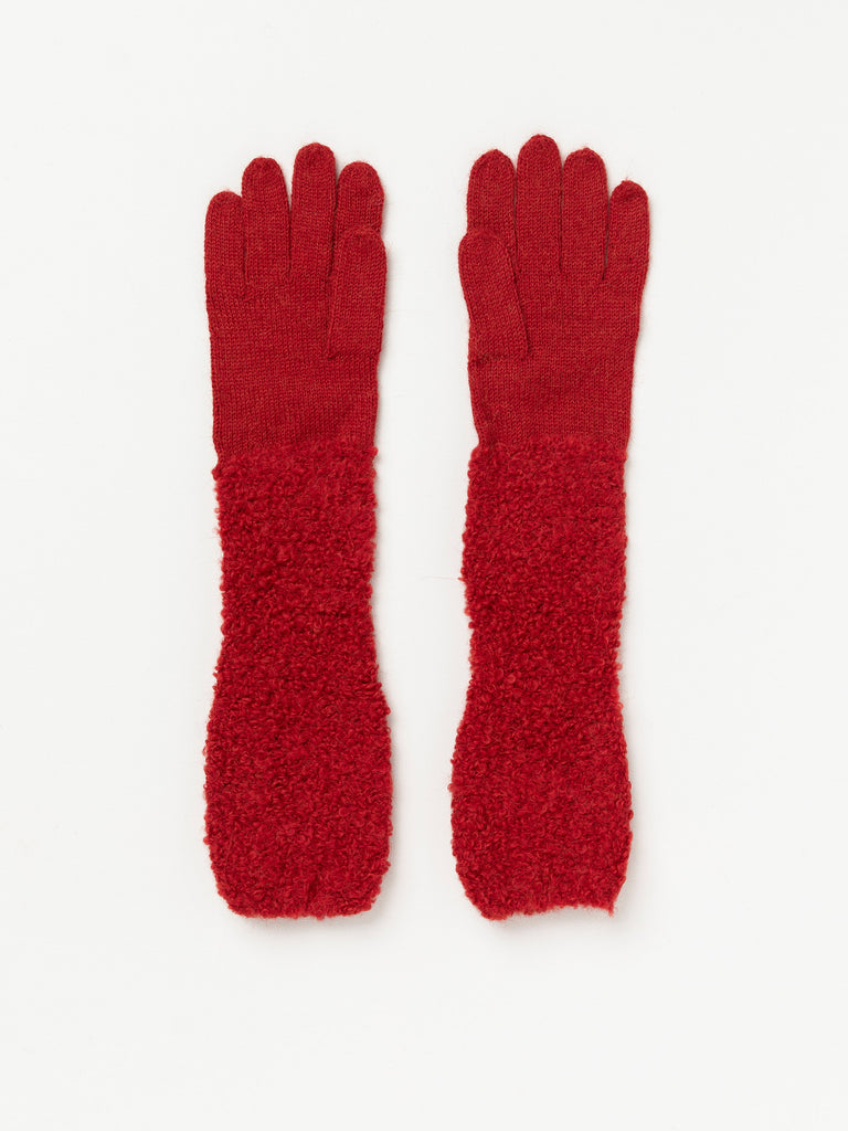 Long red gloves