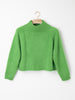 High Neck Cropped Suri Alpaca Jumper crafted from lightweight Suri Air yarn with a folded high neckline, relaxed cropped silhouette and streamlined sleeves.