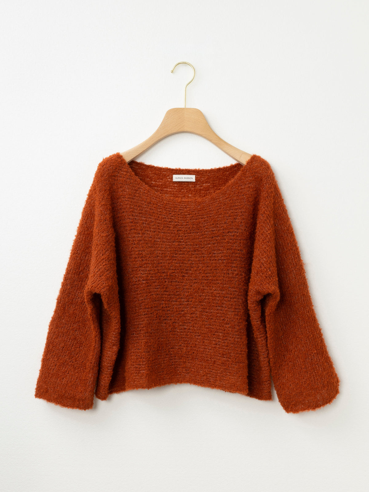 CLANE】Boat Neck Alpaca Over Knit